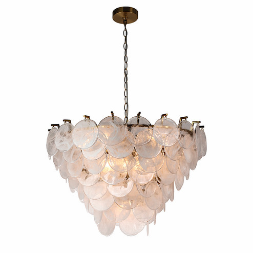 Jacobella 11 Light Chandelier in Warm Brass (374|H21123-11BR)