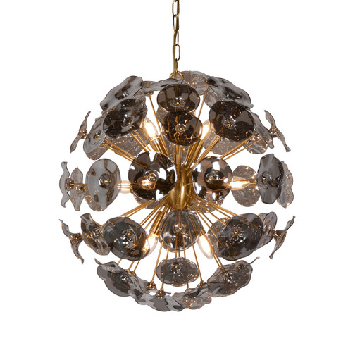 Terina Eight Light Chandelier in Wam Brass (374|H21105G-8BR)