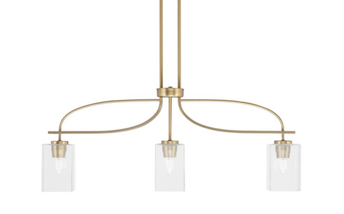 Cavella Three Light Island Pendant in New Age Brass (200|3936-NAB-530)