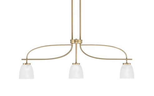 Cavella Three Light Island Pendant in New Age Brass (200|3936-NAB-500)