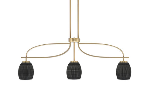 Cavella Three Light Island Pendant in New Age Brass (200|3936-NAB-4029)