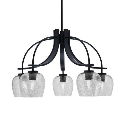 Cavella Five Light Chandelier in Matte Black (200|3925-MB-4812)