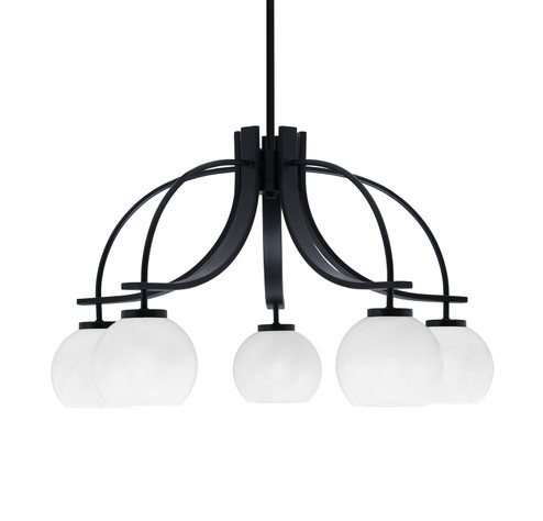 Cavella Five Light Chandelier in Matte Black (200|3925-MB-4101)