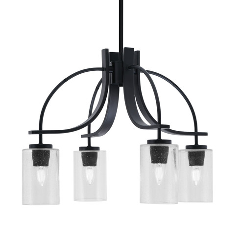 Cavella Four Light Chandelier in Matte Black (200|3924-MB-300)