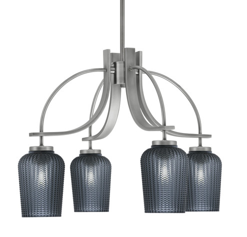 Cavella Four Light Chandelier in Graphite (200|3924-GP-4252)