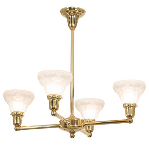 Revival Oyster Bay Four Light Chandelier in Polished Brass (57|271767)