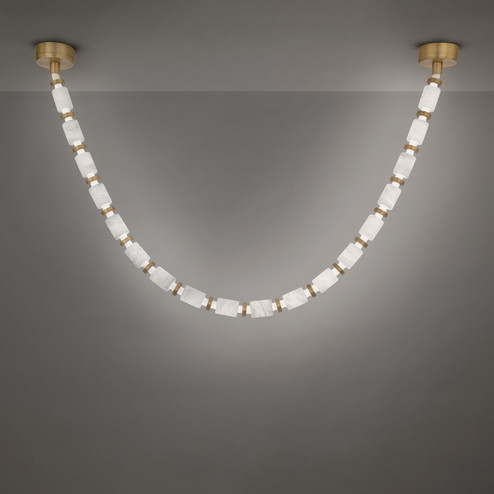 Entice LED Chandelier in Aged Brass (281|PD-62418IC-35-AB)