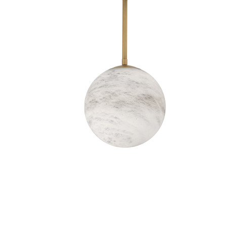 Pisces LED Mini Pendant in Aged Brass (281|PD-34408-27-AB)