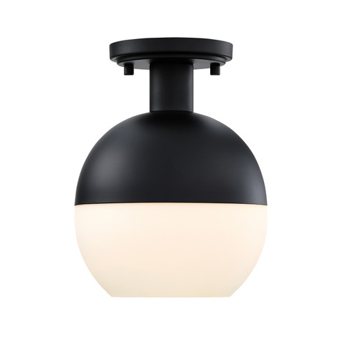 Linden One Light Semi Flush Mount in Matte Black (43|D321M-SF-MB)