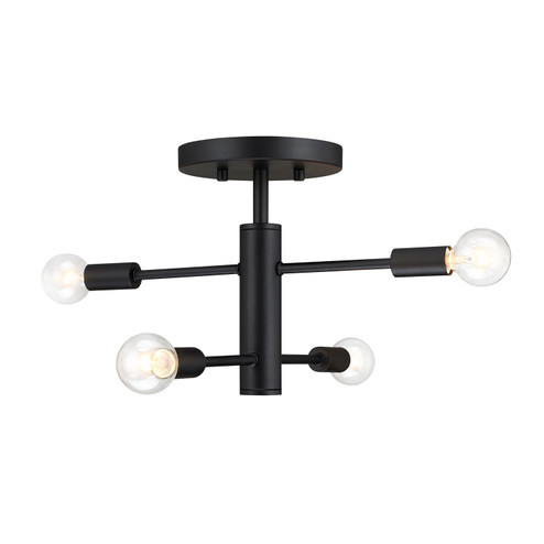 Arlo Four Light Semi Flush Mount in Matte Black (43|D320C-SF-MB)