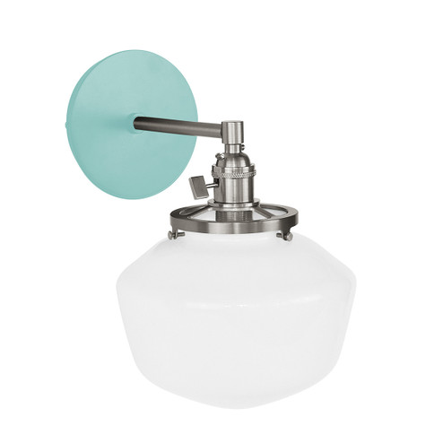 Uno One Light Wall Sconce in Sea Green with Brushed Nickel (518|SCM413-48-96)