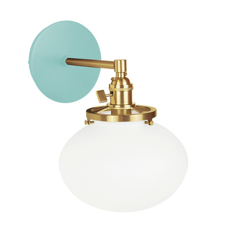 Uno One Light Wall Sconce in Sea Green with Brushed Brass (518|SCM411-48-91)