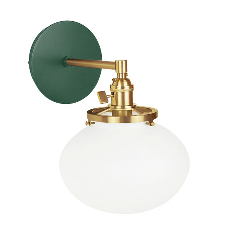 Uno One Light Wall Sconce in Forest Green with Brushed Brass (518|SCM411-42-91)