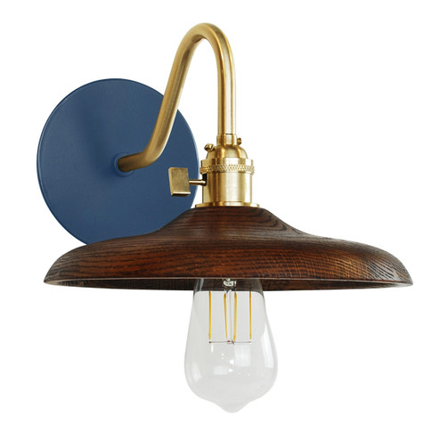 Uno One Light Wall Sconce in Navy with Brushed Brass (518|SCL410-50-91)