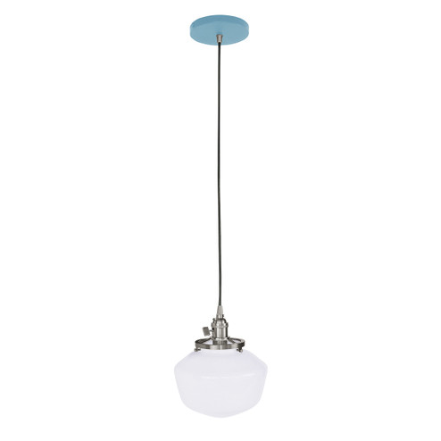 Uno One Light Pendant in Light Blue with Brushed Nickel (518|PEB413-54-96-C04)