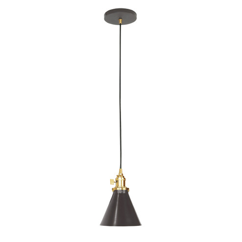 Uno One Light Pendant in Architectural Bronze with Brushed Brass (518|PEB405-51-91-C04)