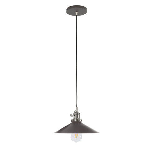 Uno One Light Pendant in Architectural Bronze with Brushed Nickel (518|PEB404-51-96-C02)