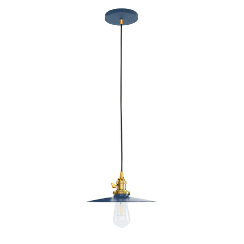 Uno One Light Pendant in Navy with Brushed Brass (518|PEB403-50-91-C12)