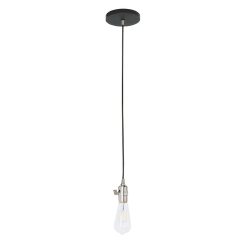 Uno One Light Pendant in Black with Brushed Nickel (518|PEB400-41-96-C21)
