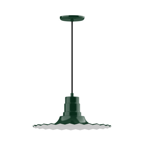 Radial One Light Pendant in Forest Green (518|PEB159-42)