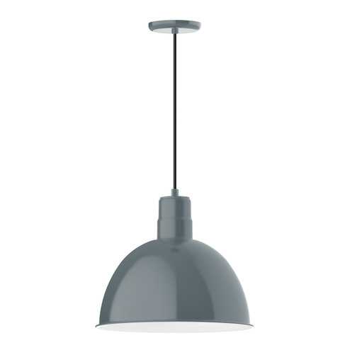 Deep Bowl One Light Pendant in Slate Gray (518|PEB117-40)