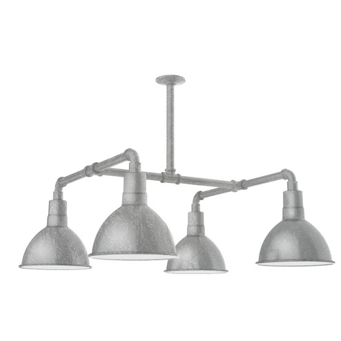 Deep Bowl Four Light Pendant in Painted Galvanized (518|MSP115-49-T48)