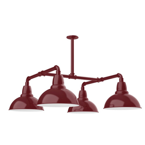 Cafe Four Light Pendant in Barn Red (518|MSP106-55-T24-G05)