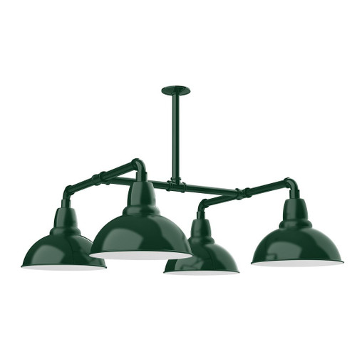 Cafe Four Light Pendant in Forest Green (518|MSP106-42-T36-G06)
