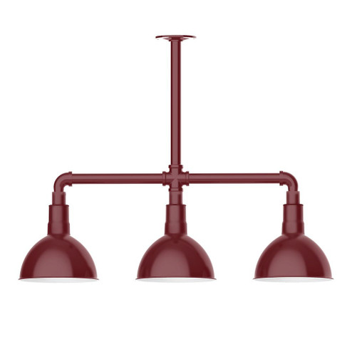 Deep Bowl Three Light Pendant in Barn Red (518|MSK114-55-T36-W08)