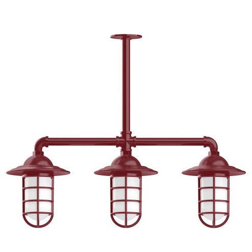 Vaportite Three Light Pendant in Barn Red (518|MSK052-55-T48-G07)