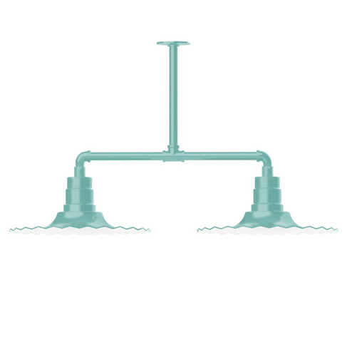 Radial Two Light Pendant in Sea Green (518|MSD159-48-T36-G05)