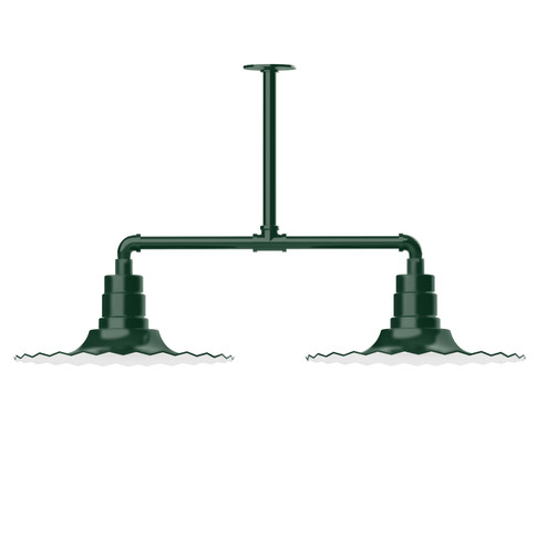 Radial Two Light Pendant in Forest Green (518|MSD159-42-T36)