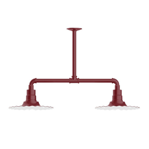 Radial Two Light Pendant in Barn Red (518|MSD158-55-T48-G05)