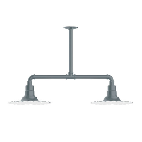 Radial Two Light Pendant in Slate Gray (518|MSD158-40-T36-G05)