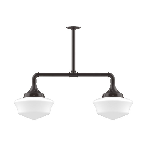 Schoolhouse Two Light Pendant in Architectural Bronze (518|MSD021-51-T48)