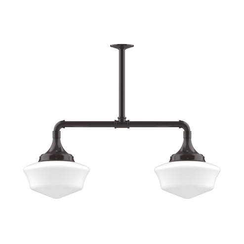 Schoolhouse Two Light Pendant in Architectural Bronze (518|MSD021-51)