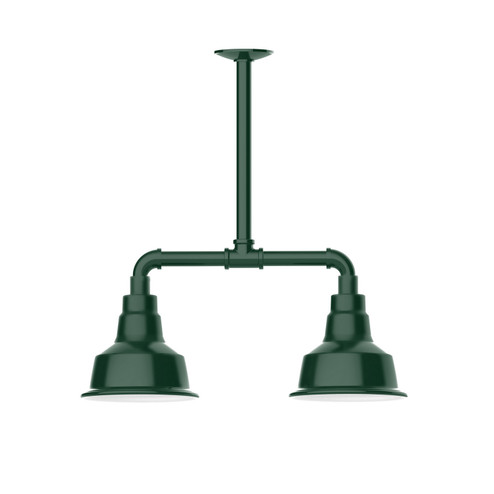 Warehouse Two Light Pendant in Forest Green (518|MSB180-42)