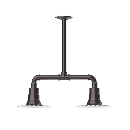Radial Two Light Pendant in Architectural Bronze (518|MSB157-51-T24-G05)