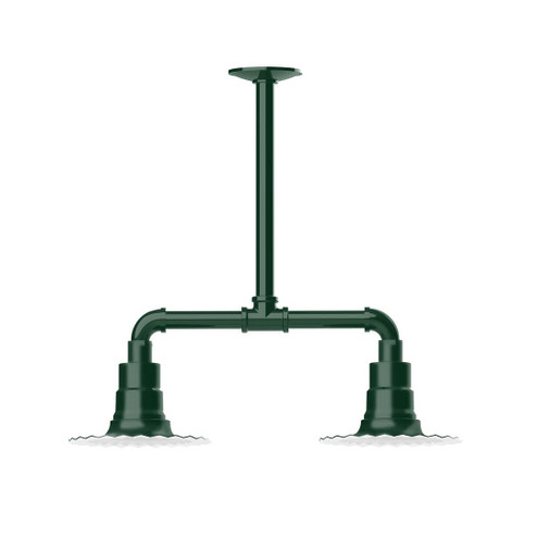 Radial Two Light Pendant in Forest Green (518|MSB157-42-T48-G05)