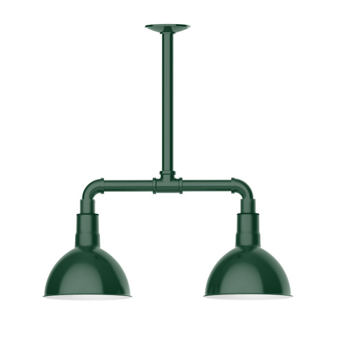 Deep Bowl Two Light Pendant in Forest Green (518|MSB114-42-T36)