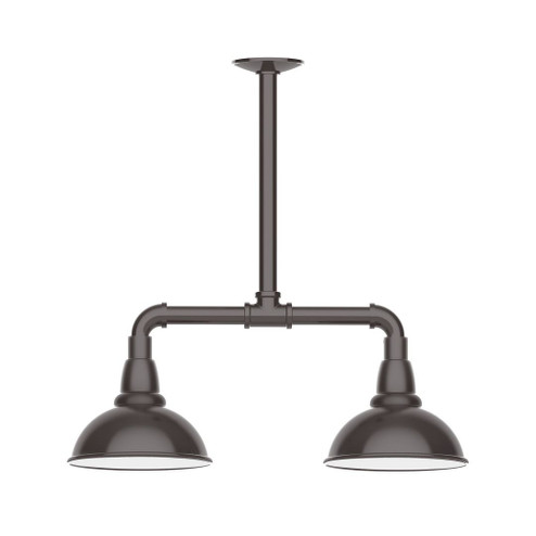 Cafe Two Light Pendant in Architectural Bronze (518|MSB105-51-T48-W08)