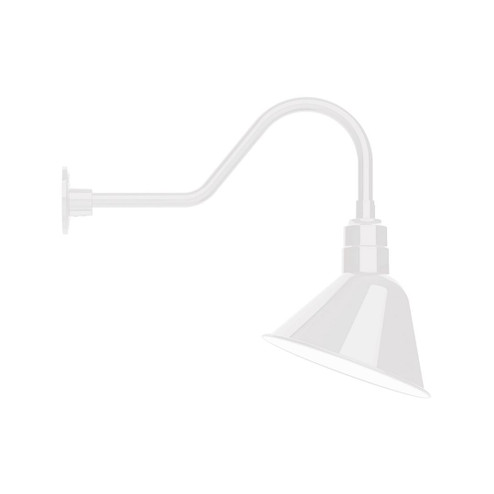 Angle LED Gooseneck Wall Light in White (518|GNB103-44-B01-L12)