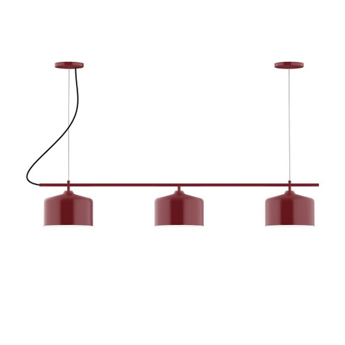 Axis Three Light Linear Chandelier in Barn Red (518|CHA419-55)