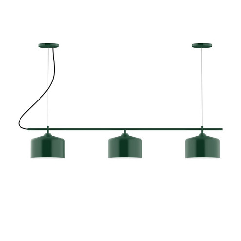 Axis Three Light Linear Chandelier in Forest Green (518|CHA419-42-C26)