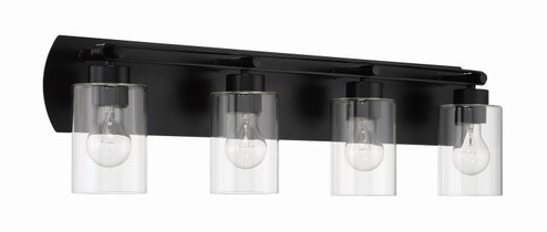 Hendrix Four Light Vanity in Flat Black (46|17631FB4)