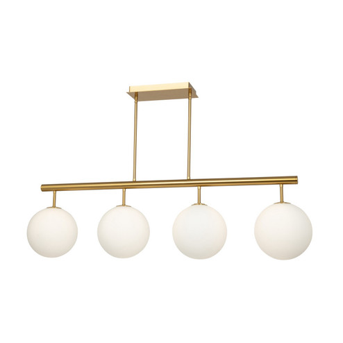 Aurelia Four Light Island/Pool Table in Brass (78|AC11764BR)