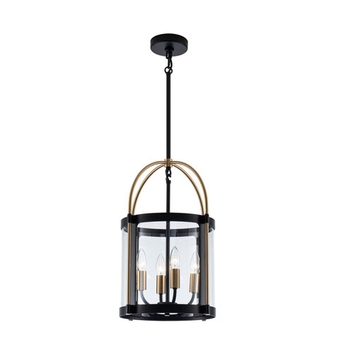 Bonita Four Light Pendant in Black and Brushed Brass (78|AC11514BB)