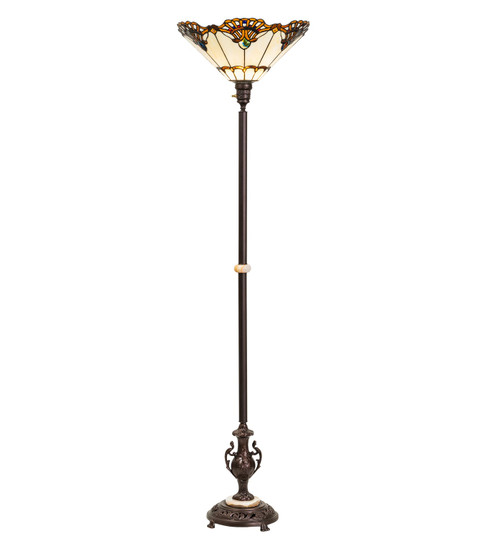 Shell With Jewels One Light Torchiere in Mahogany Bronze (57|271651)