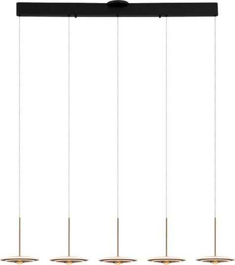 Uranas LED Pendant in Satin Dark Gray/Antique Brass (463|PP121768-SDG/AB)