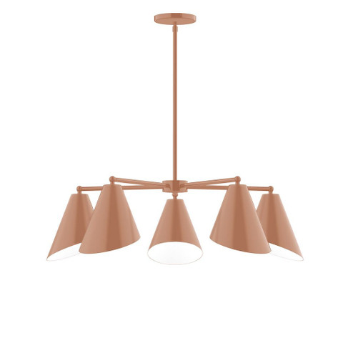 J-Series Five Light Chandelier in Terracotta (518|CHC415-19)